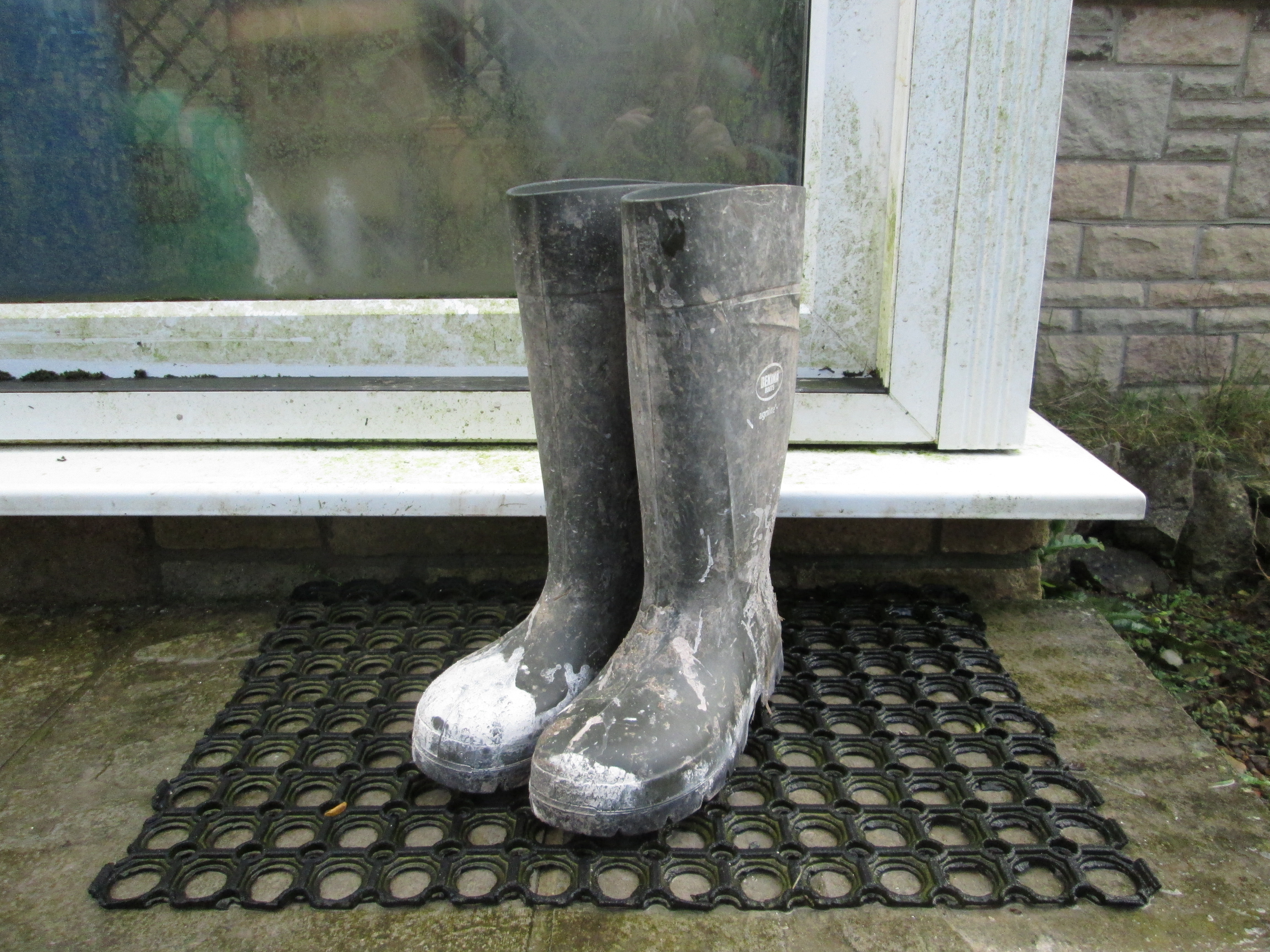 Dorset Wool in January 2021 muddy wellies