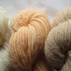 Romney double knitting natural pale salmon and fawn yarn