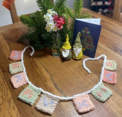 Christmas Knits Bunting and Gnomes