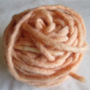 Salmon pink chunky British Shetland yarn